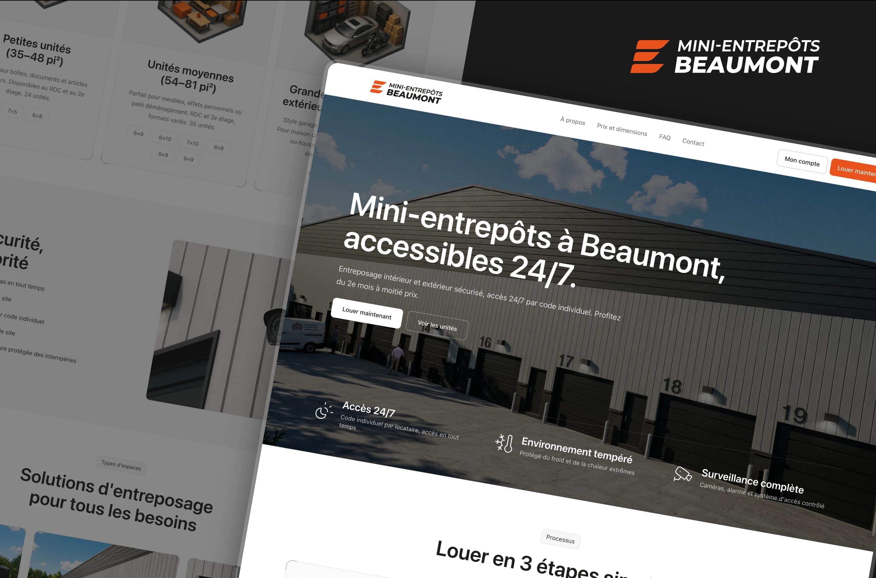 Aperçu du site Mini-Entrepôts Beaumont