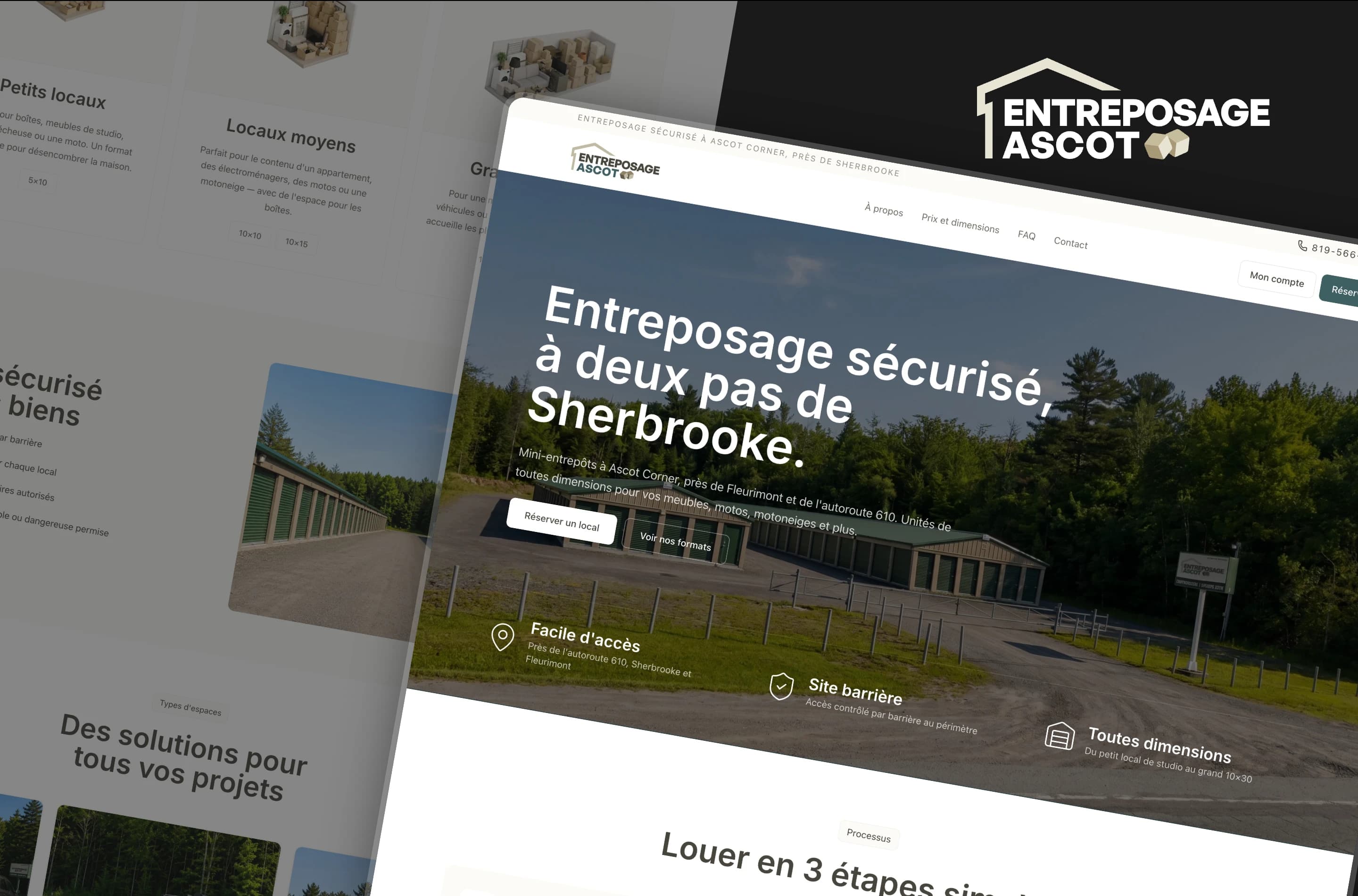 Aperçu du site Entreposage Ascot